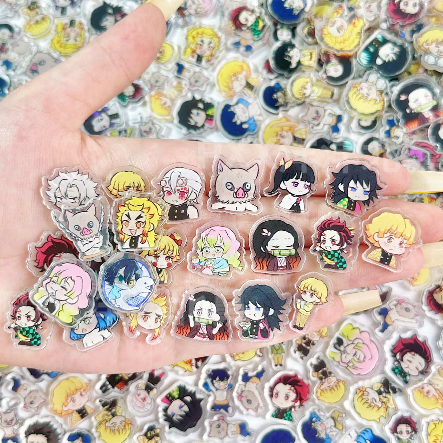 50/100Pcs 1/2cm Mini Demon Sla - Anime Cosplay Demon Slayer ulasan dan harga