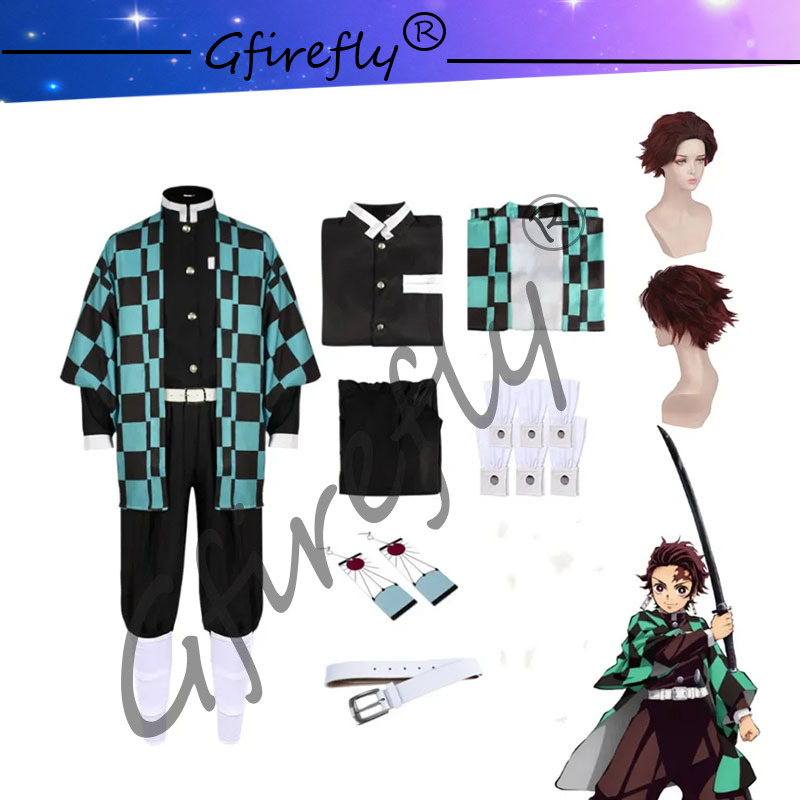 Kamado Tanjirou Cosplay Costum - Anime Cosplay Mask ulasan dan harga