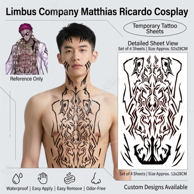 Matthias Ricardo Black tribal  - Anime Cosplay Face ulasan dan harga