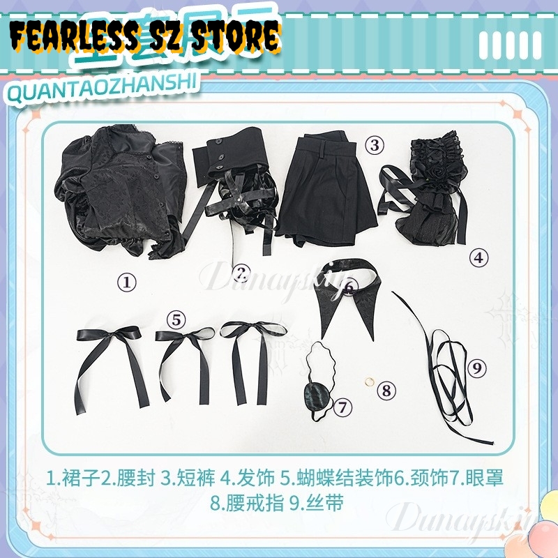 Girl Gothic Dress Halloween Ca - Anime Cosplay Black Girl ulasan dan harga