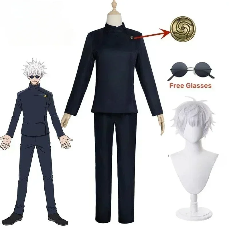 Anime Gojo Satoru Cosplay Unif - Anime Cosplay Gojo ulasan dan harga