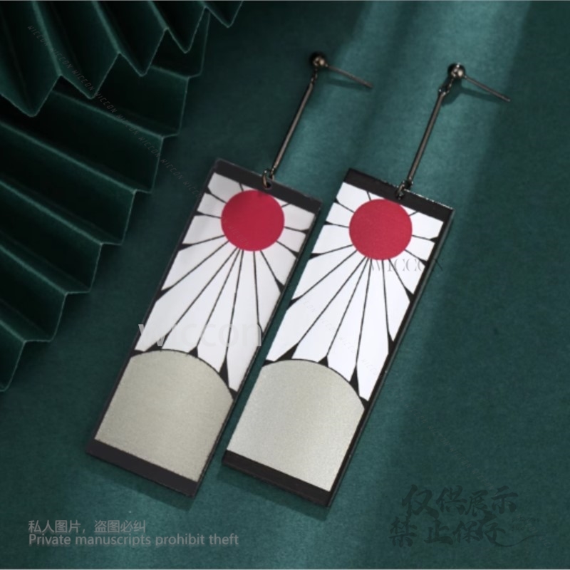 Acrylic Earrings Ear Clips Sty - Anime Cosplay Demon Slayer ulasan dan harga