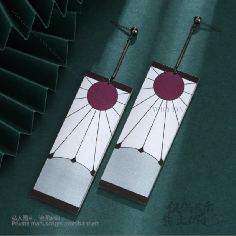 Acrylic Earrings Ear Clips Sty - Anime Cosplay Demon Slayer ulasan dan harga