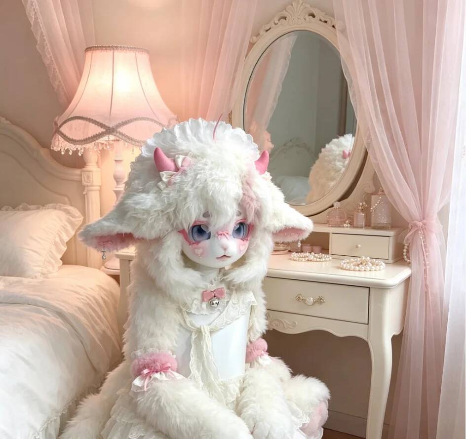 Handmade Kig Fursuit Head Cute - Anime Cosplay Mask ulasan dan harga