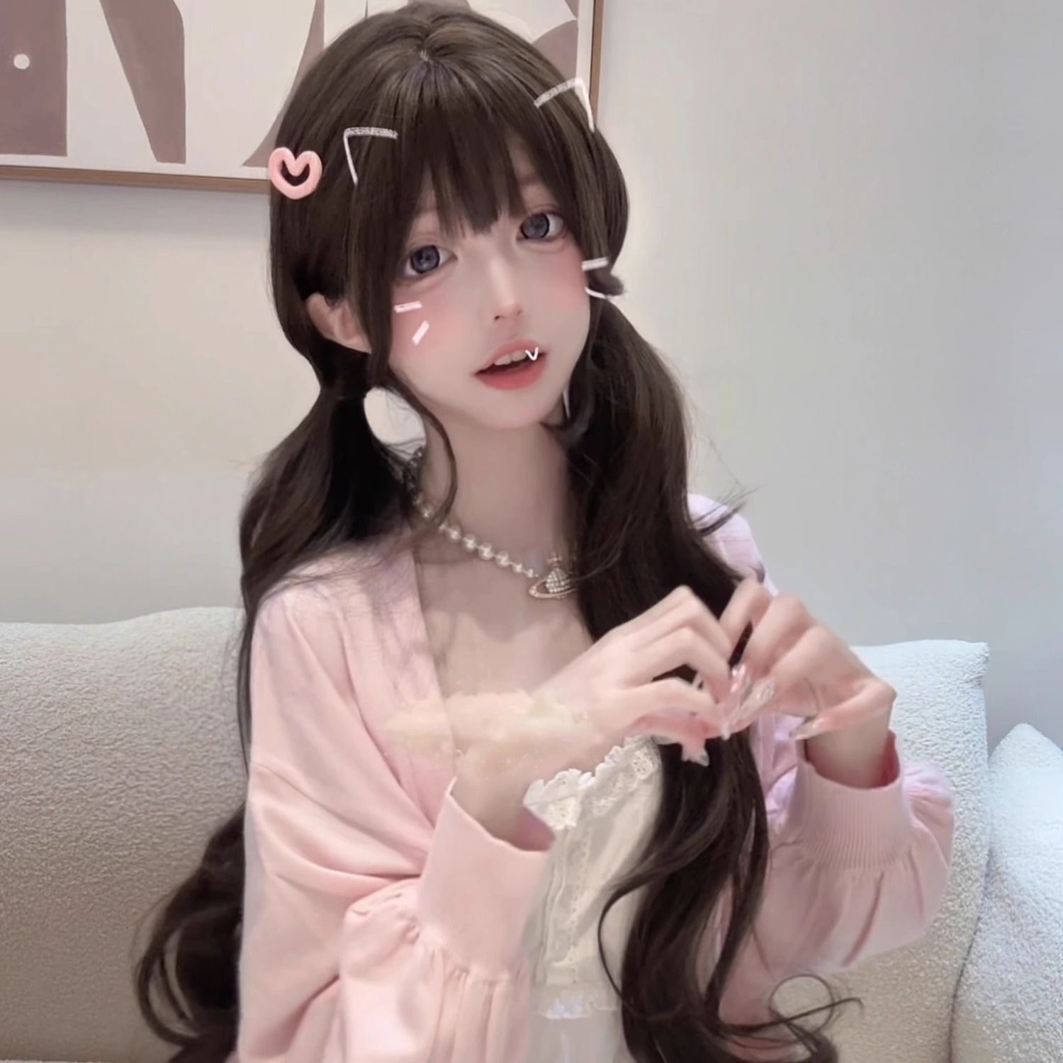 75cm Synthetic Long Wavy Lolit - Anime Cosplay Girl Photo ulasan dan harga