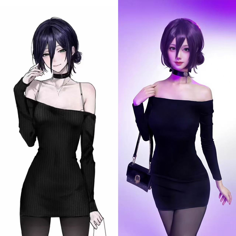 Anime Chainsaw Man Reze Cospla - Anime Cosplay Black Girl ulasan dan harga