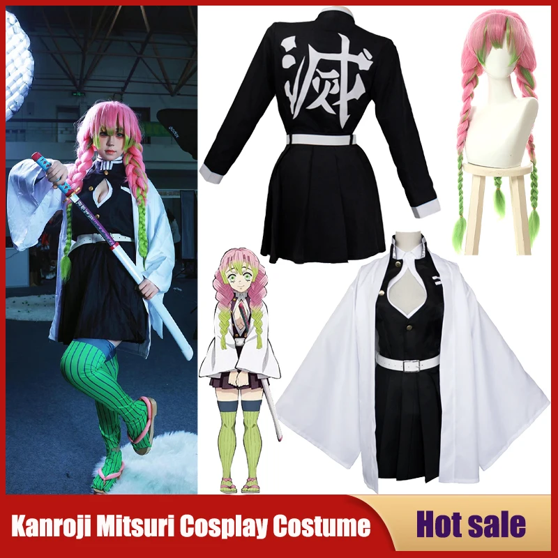 Anime Kanroji Mitsuri Cosplay  - Anime Cosplay Demon Slayer ulasan dan harga
