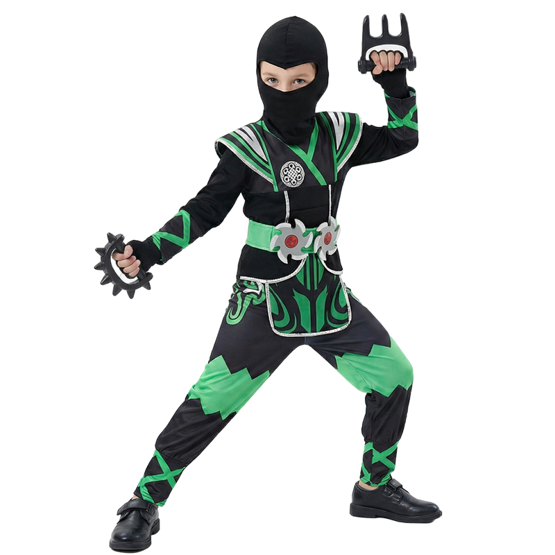 Green Ninja Costume for Kids w - Cosplay Anime Boy ulasan dan harga