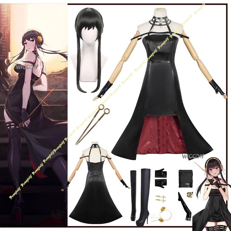 Anime Suit Yor Forger Cosplay  - Anime Cosplay Black Girl ulasan dan harga