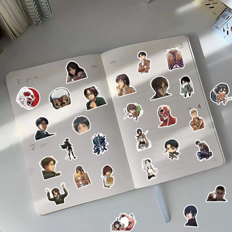 60Pcs Attack on Titan Anime St - Anime Cosplay Cute ulasan dan harga